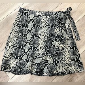 Nasty Gal Mini Snake Skin Print Skirt